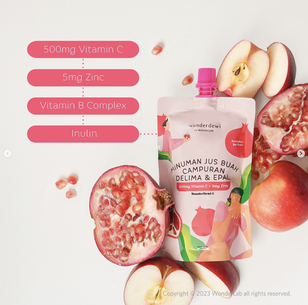 VitaminC Pomegranate Fruit Juice Drink Wonderlab Brunei